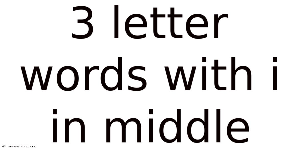 3 Letter Words With I In Middle