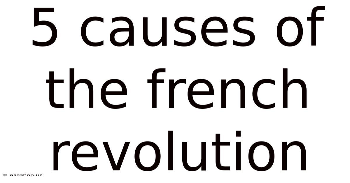 5 Causes Of The French Revolution