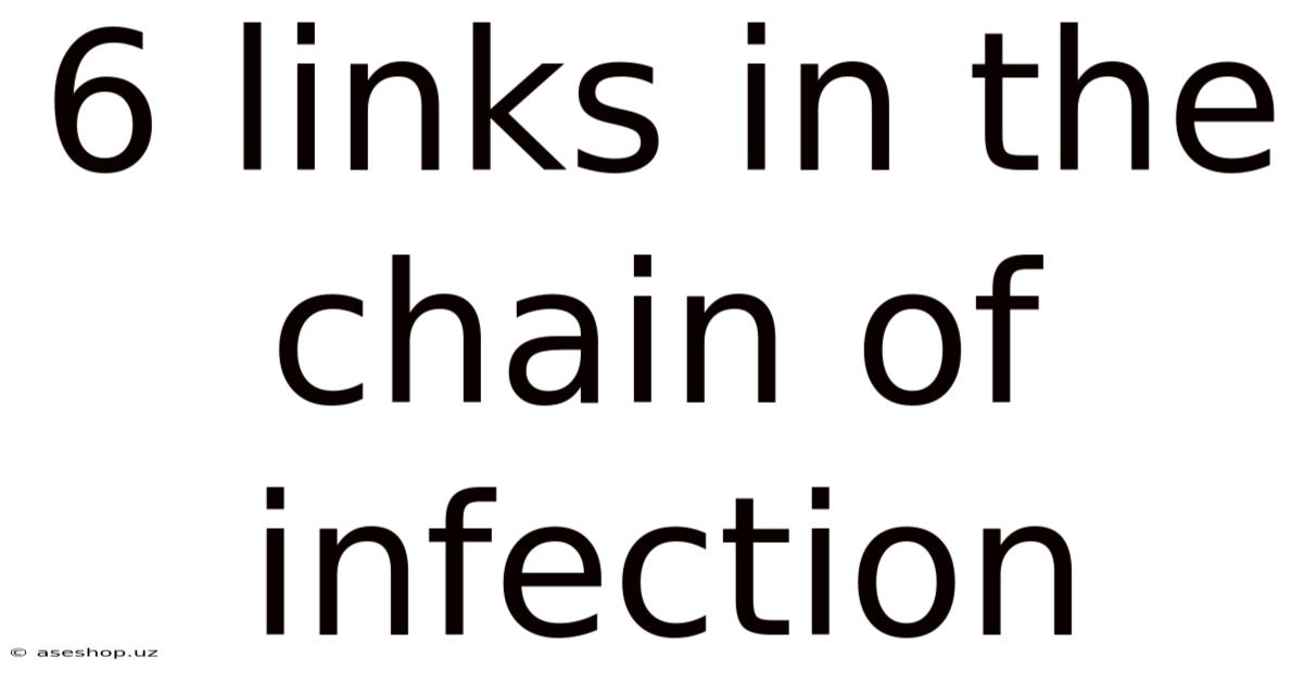 6 Links In The Chain Of Infection