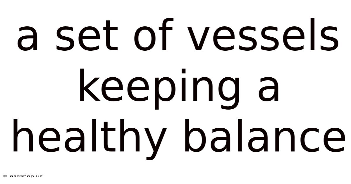 A Set Of Vessels Keeping A Healthy Balance