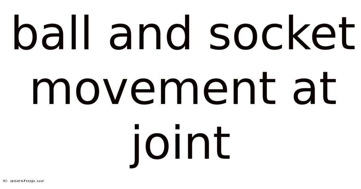 Ball And Socket Movement At Joint