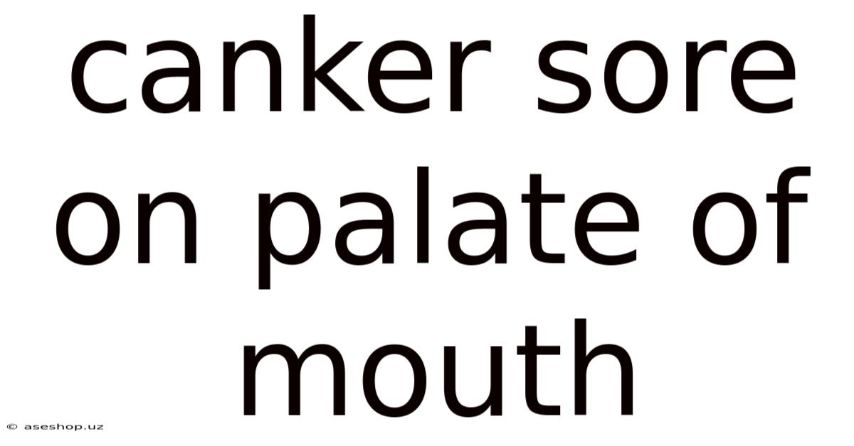 Canker Sore On Palate Of Mouth