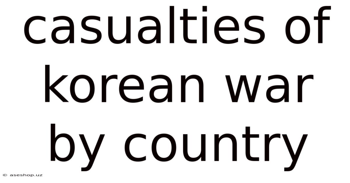 Casualties Of Korean War By Country