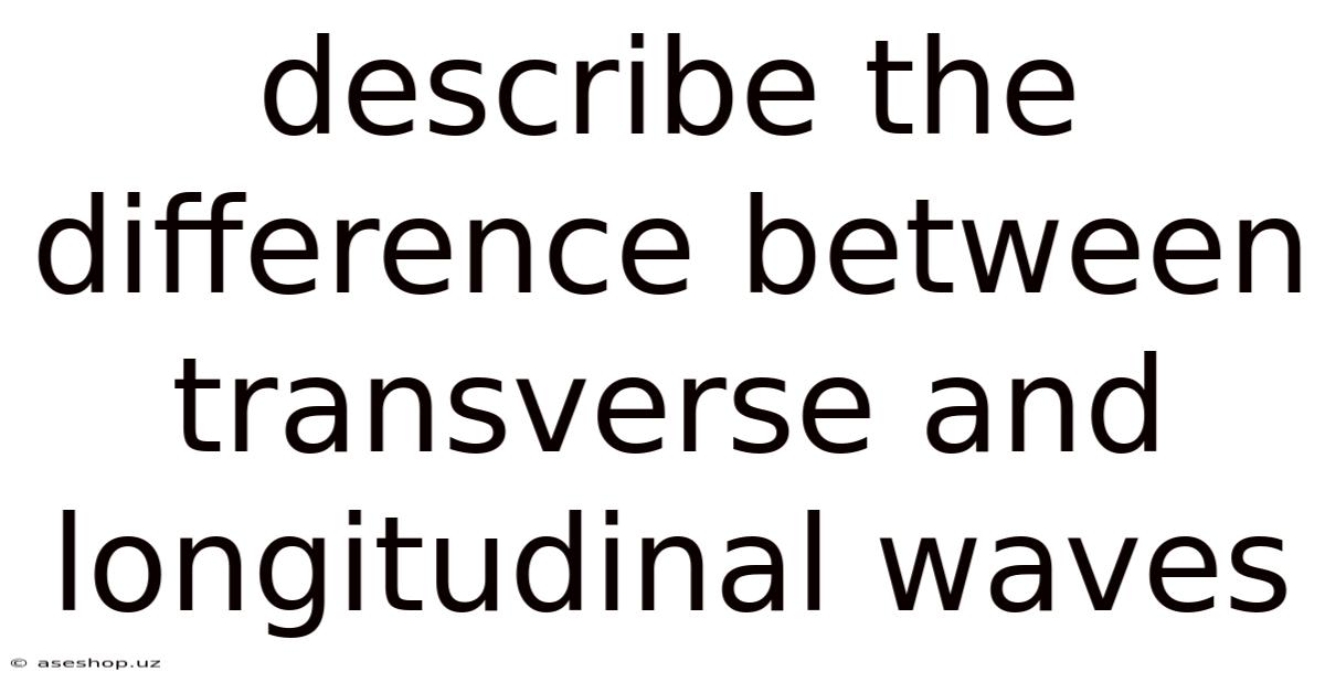 Describe The Difference Between Transverse And Longitudinal Waves