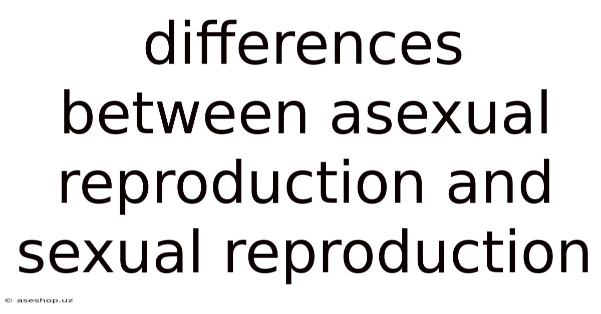 Differences Between Asexual Reproduction And Sexual Reproduction