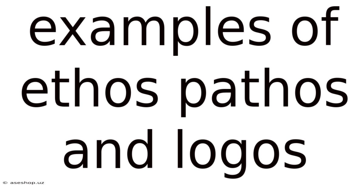 Examples Of Ethos Pathos And Logos