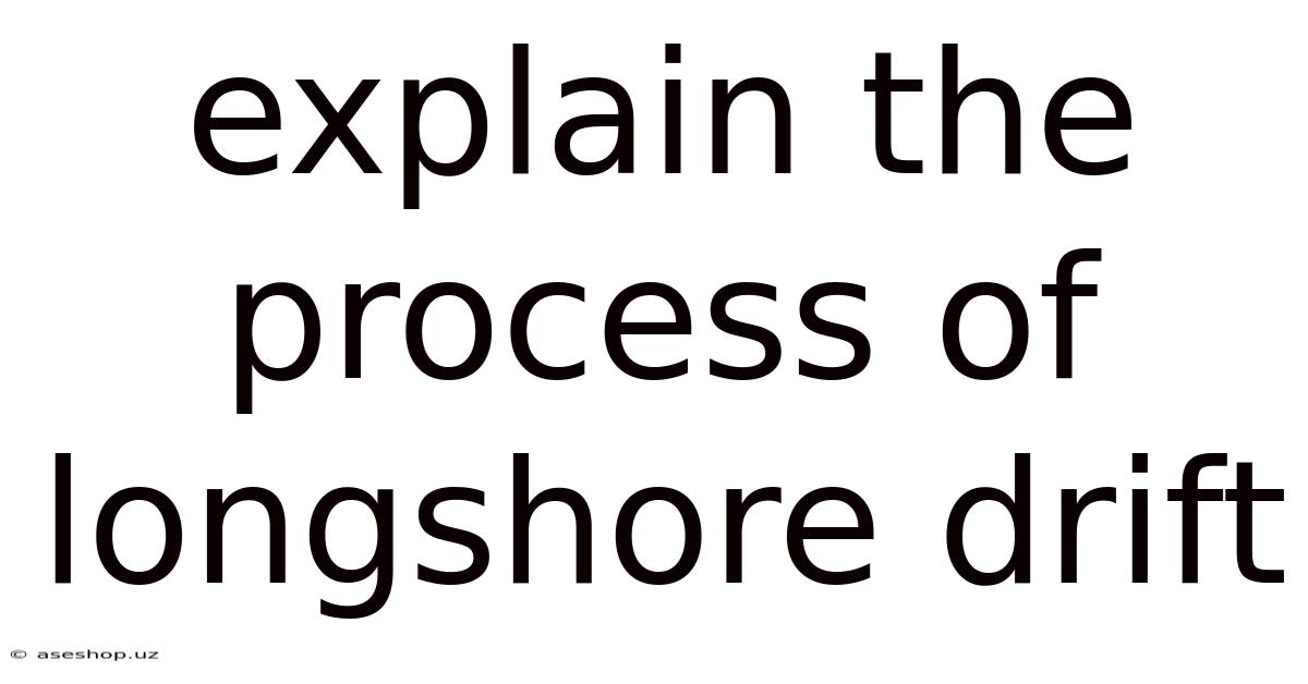 Explain The Process Of Longshore Drift
