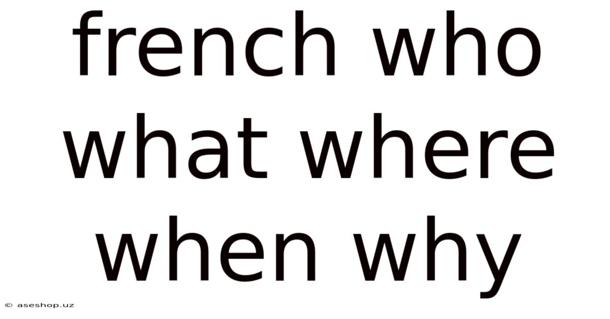 French Who What Where When Why