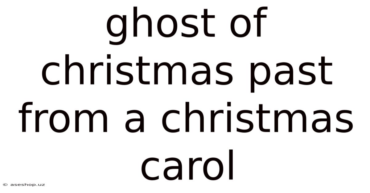 Ghost Of Christmas Past From A Christmas Carol