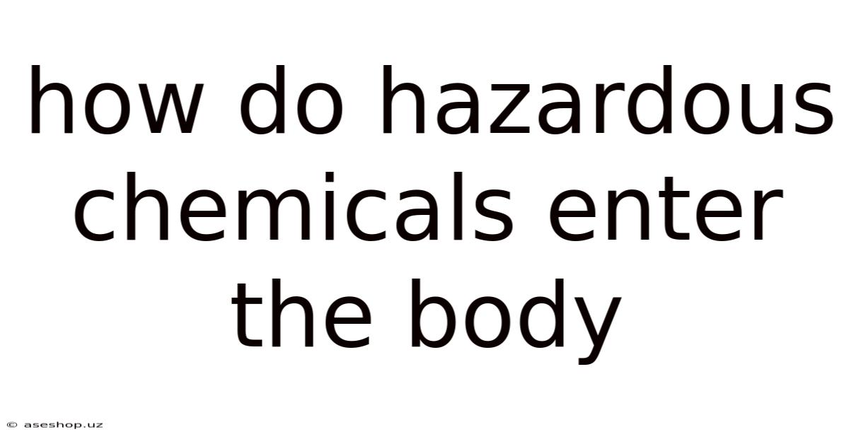How Do Hazardous Chemicals Enter The Body
