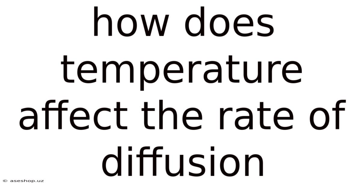 How Does Temperature Affect The Rate Of Diffusion