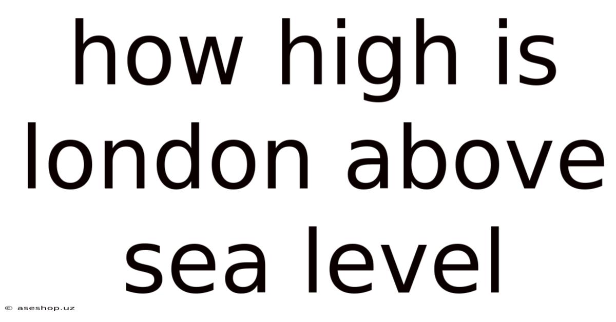 How High Is London Above Sea Level