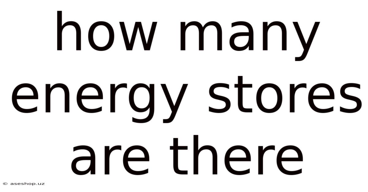 How Many Energy Stores Are There