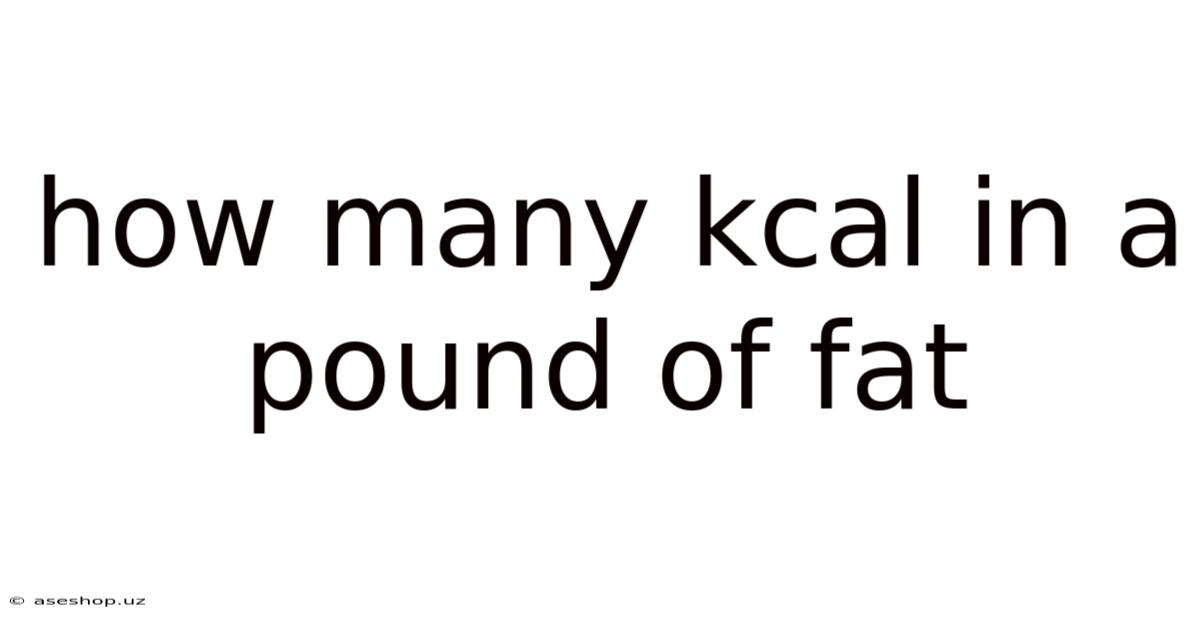How Many Kcal In A Pound Of Fat