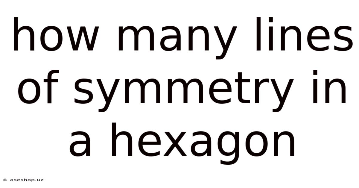 How Many Lines Of Symmetry In A Hexagon