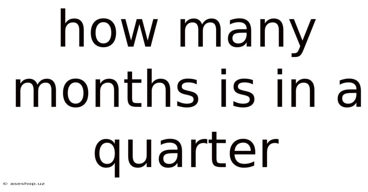 How Many Months Is In A Quarter