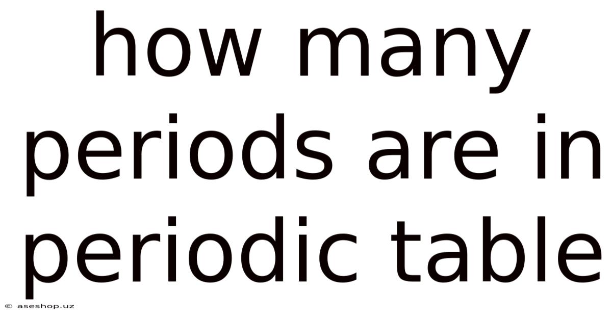 How Many Periods Are In Periodic Table