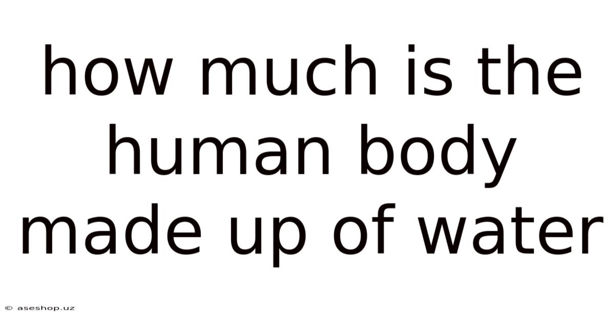 How Much Is The Human Body Made Up Of Water