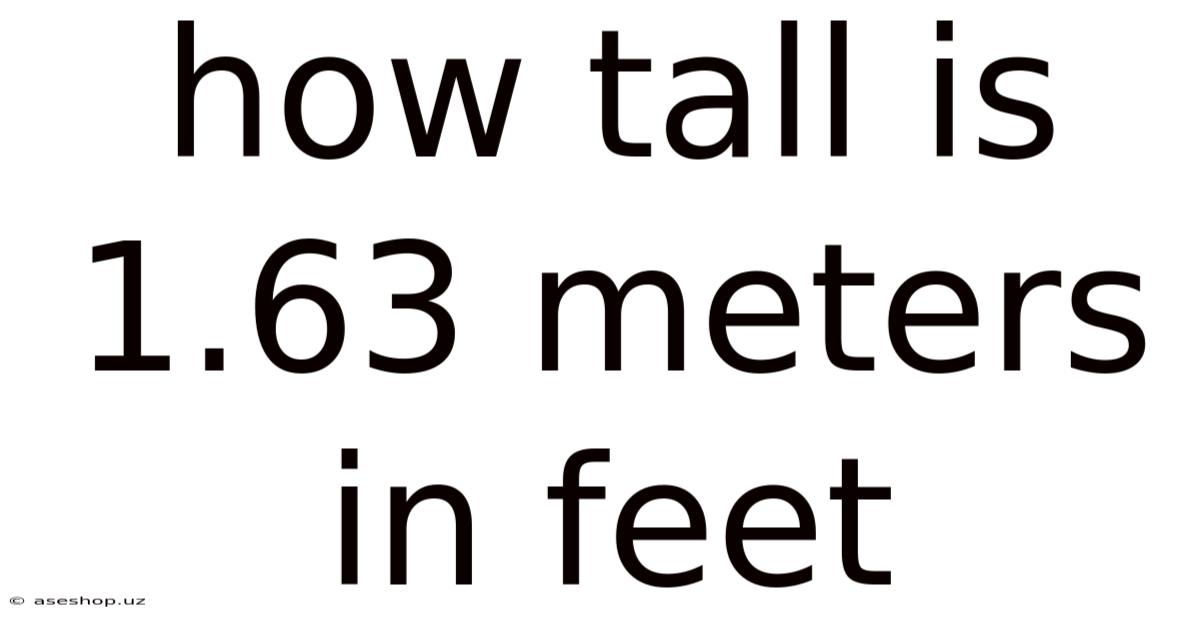 How Tall Is 1.63 Meters In Feet