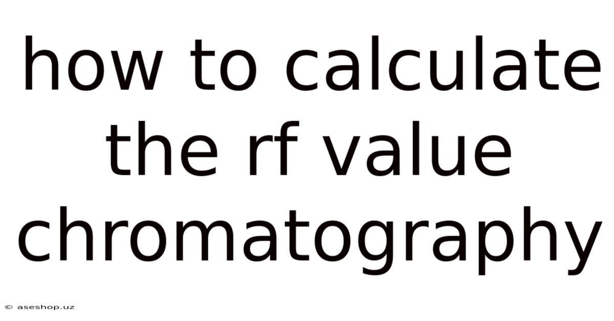 How To Calculate The Rf Value Chromatography
