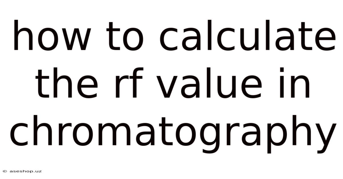 How To Calculate The Rf Value In Chromatography