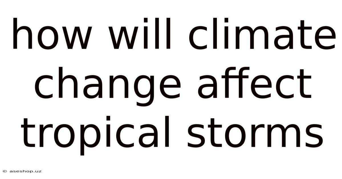 How Will Climate Change Affect Tropical Storms