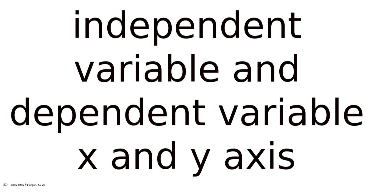 Independent Variable And Dependent Variable X And Y Axis