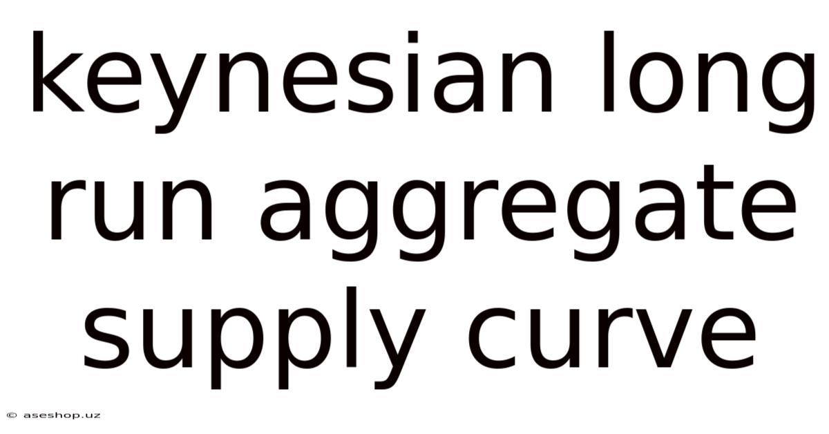 Keynesian Long Run Aggregate Supply Curve