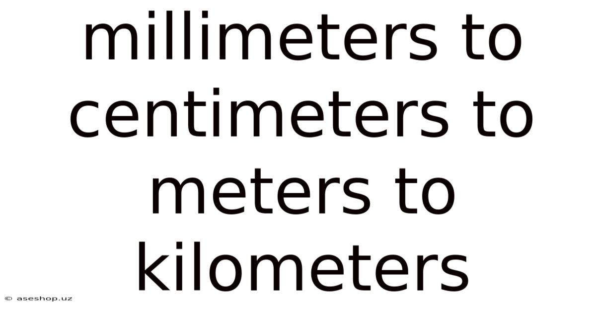 Millimeters To Centimeters To Meters To Kilometers