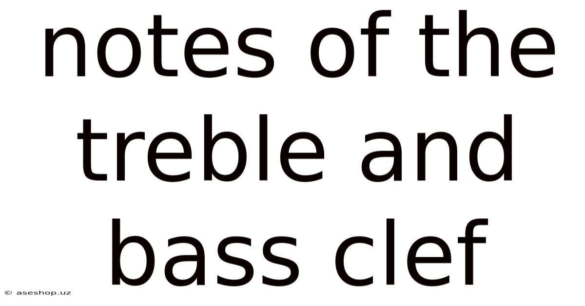 Notes Of The Treble And Bass Clef