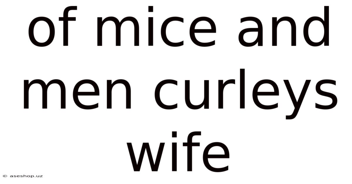 Of Mice And Men Curleys Wife