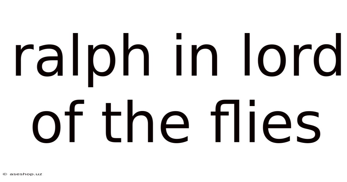 Ralph In Lord Of The Flies