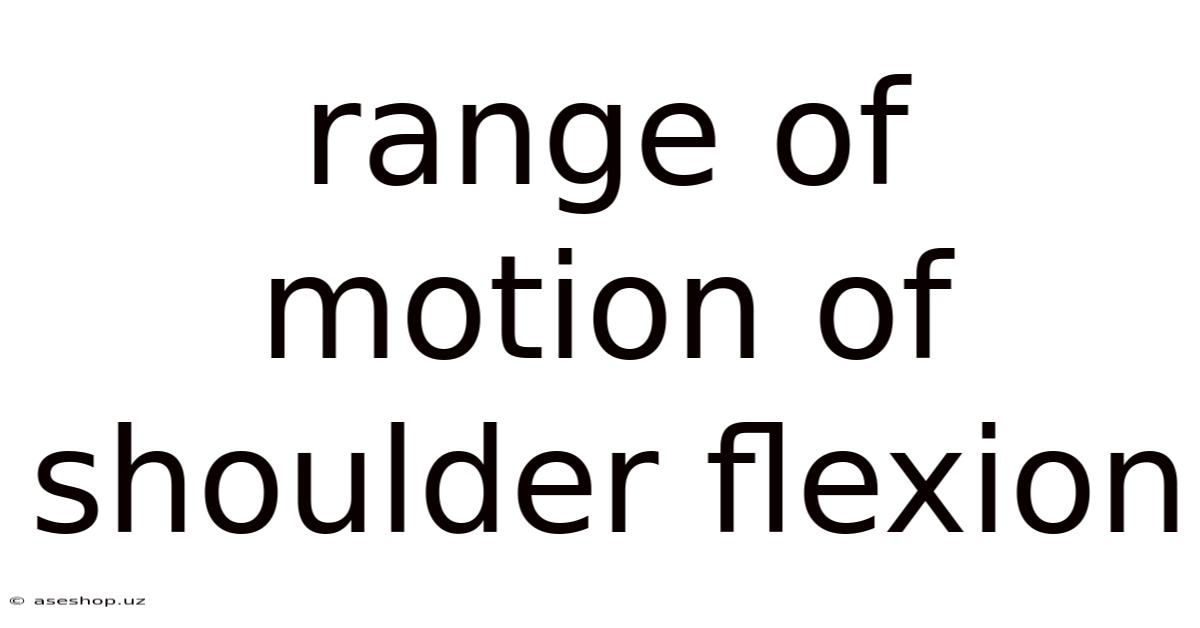 Range Of Motion Of Shoulder Flexion