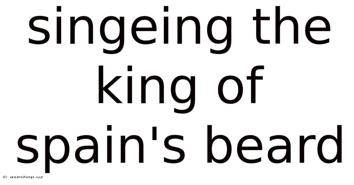 Singeing The King Of Spain's Beard