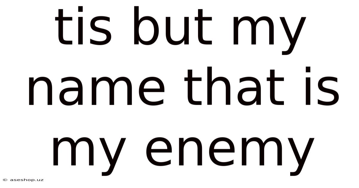Tis But My Name That Is My Enemy
