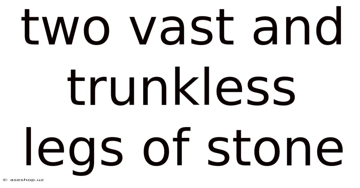 Two Vast And Trunkless Legs Of Stone