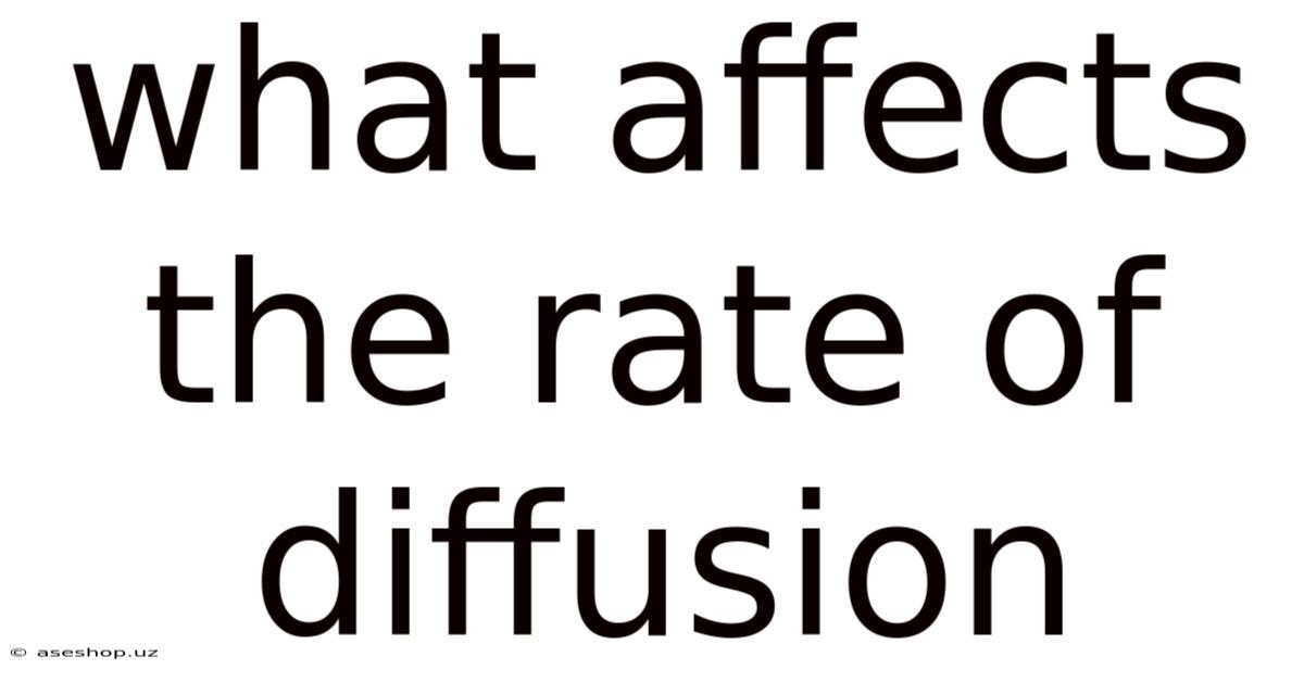 What Affects The Rate Of Diffusion