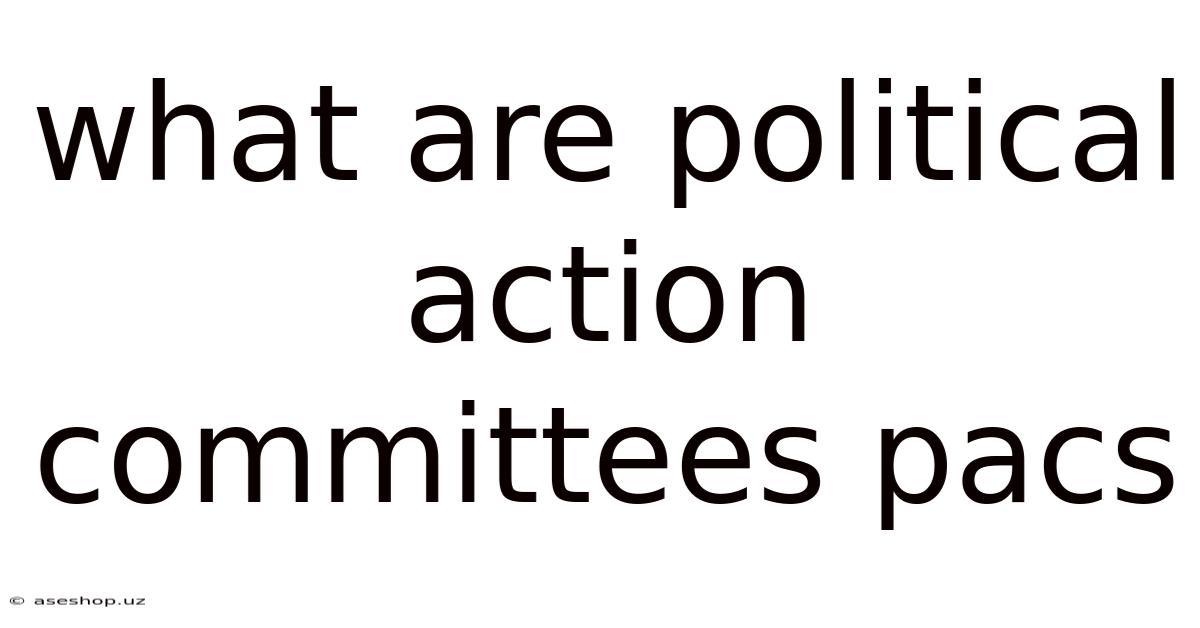 What Are Political Action Committees Pacs