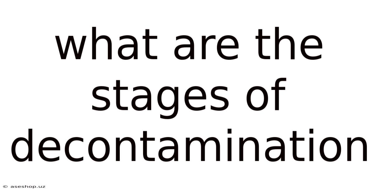What Are The Stages Of Decontamination