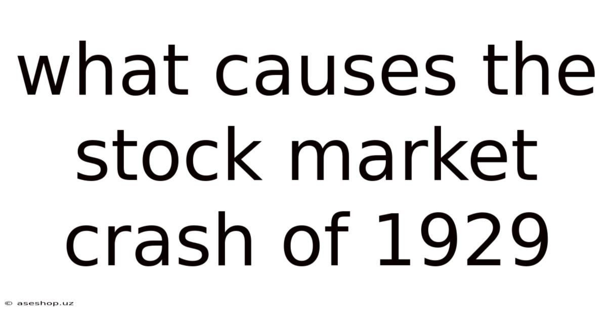 What Causes The Stock Market Crash Of 1929