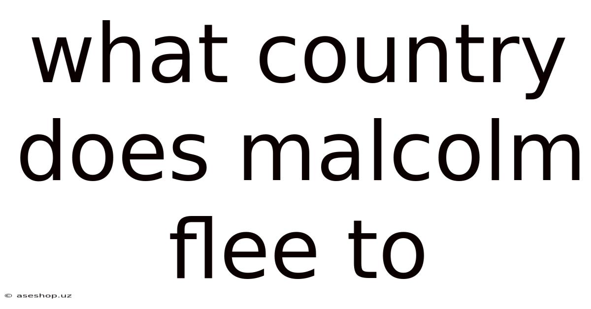 What Country Does Malcolm Flee To
