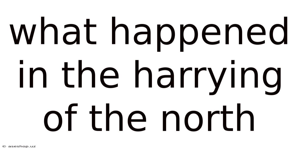 What Happened In The Harrying Of The North