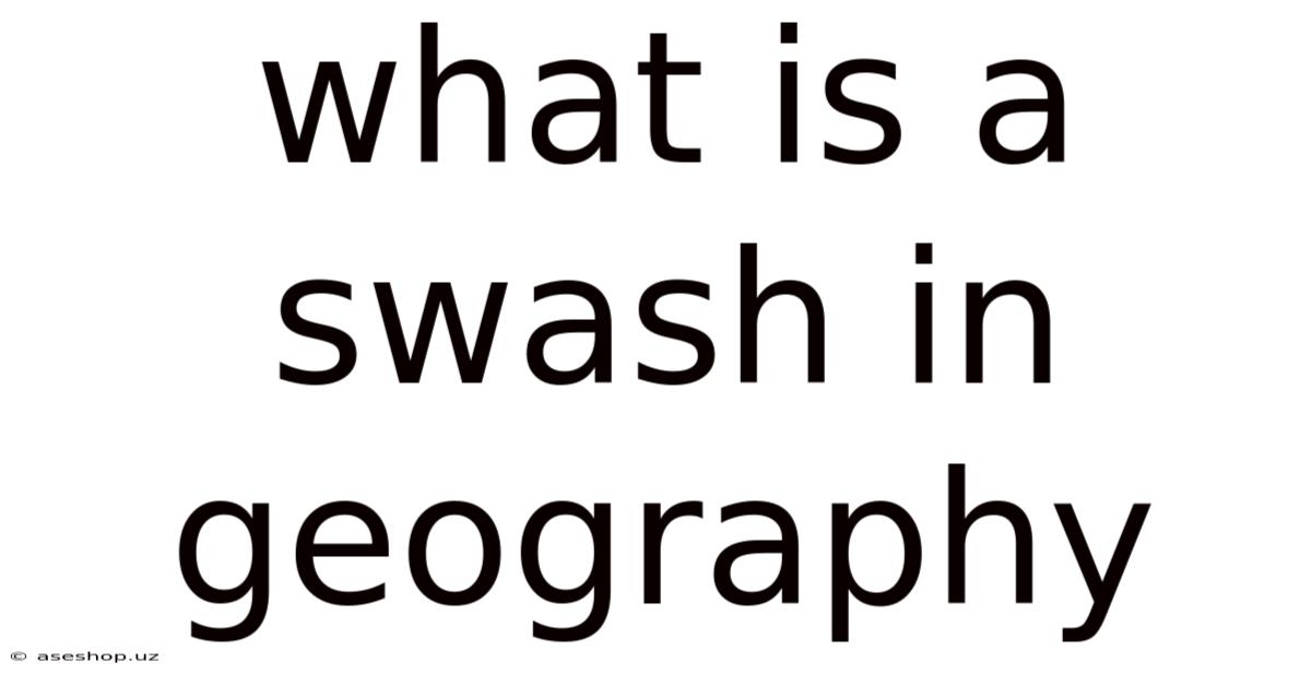 What Is A Swash In Geography