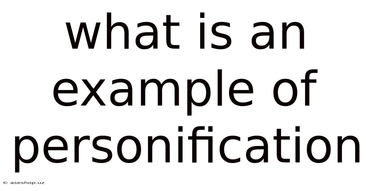 What Is An Example Of Personification