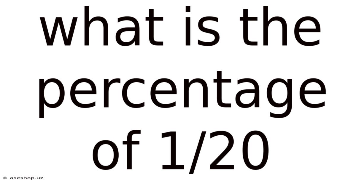 What Is The Percentage Of 1/20