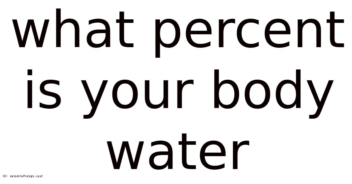 What Percent Is Your Body Water