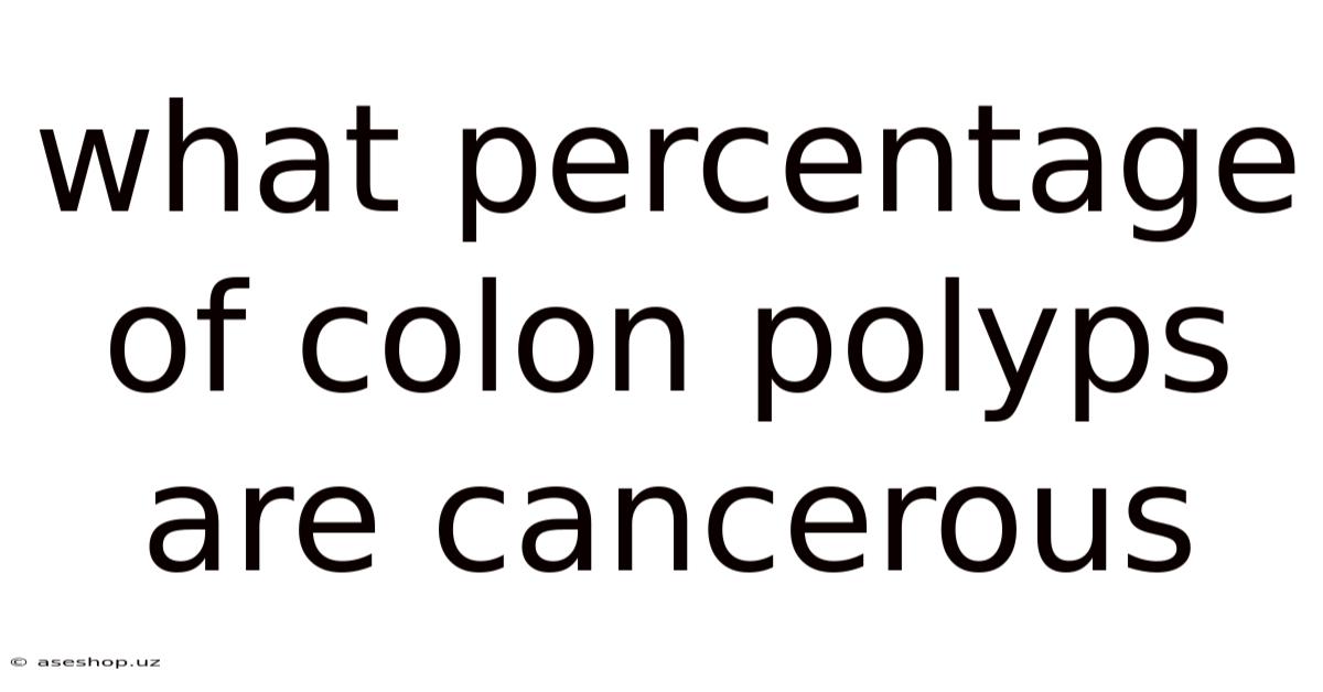 What Percentage Of Colon Polyps Are Cancerous