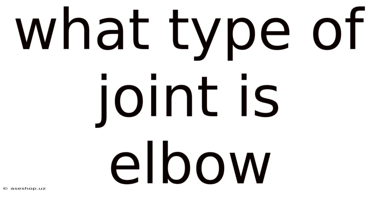What Type Of Joint Is Elbow
