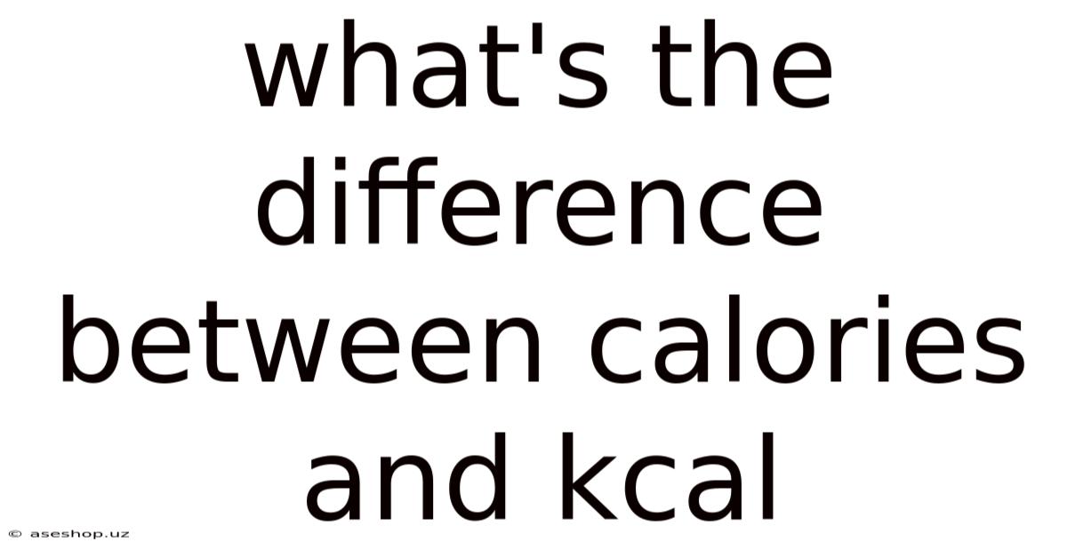 What's The Difference Between Calories And Kcal