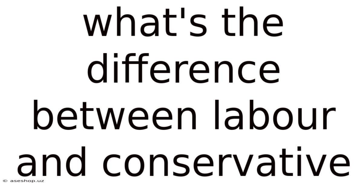 What's The Difference Between Labour And Conservative
